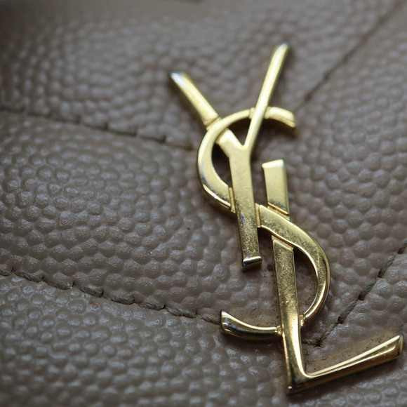 Saint Laurent Tri fold Wallet Beige Leather - Picture 7 of 8